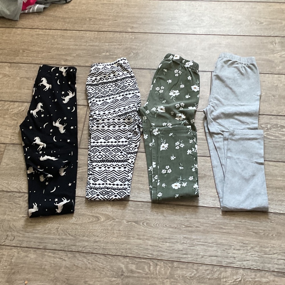 GAP Kids Leggings Set - Black, White, Green, Gray